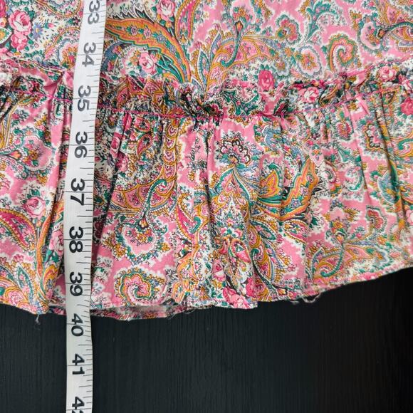 Vintage Prairie Dress Womens Floral Paisley Western Cottage Core Peasant Boho - Picture 13 of 14